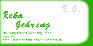 reka gehring business card